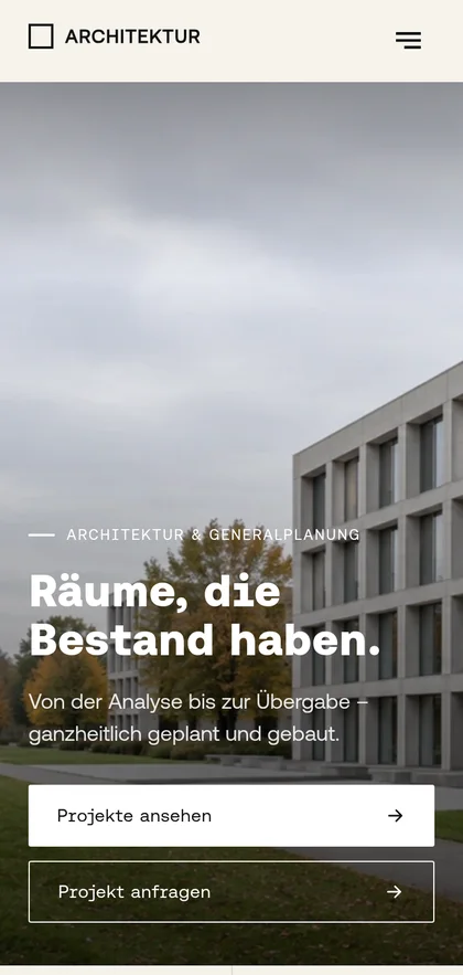 Dieselbe Seite auf dem Smartphone