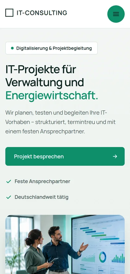 Dieselbe Seite auf dem Smartphone